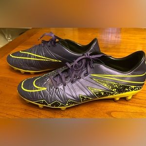 Nike Hypervenom Phatal FG Purple Soccer Cleats Mens size 10   749893-550 6/18/15
